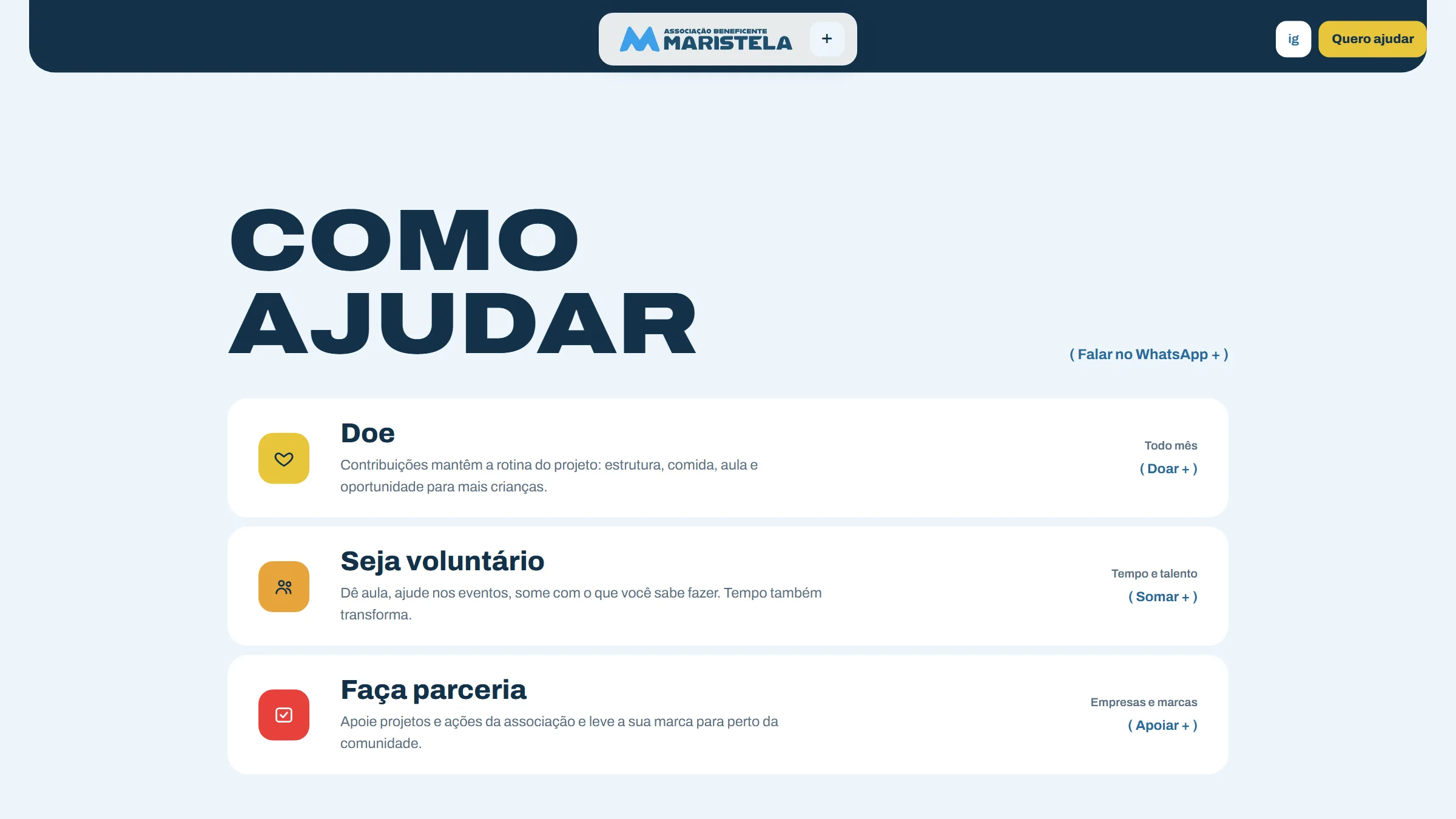 Maristela · Site, site · associação (projeto da CHAVES), imagem 5 de 7