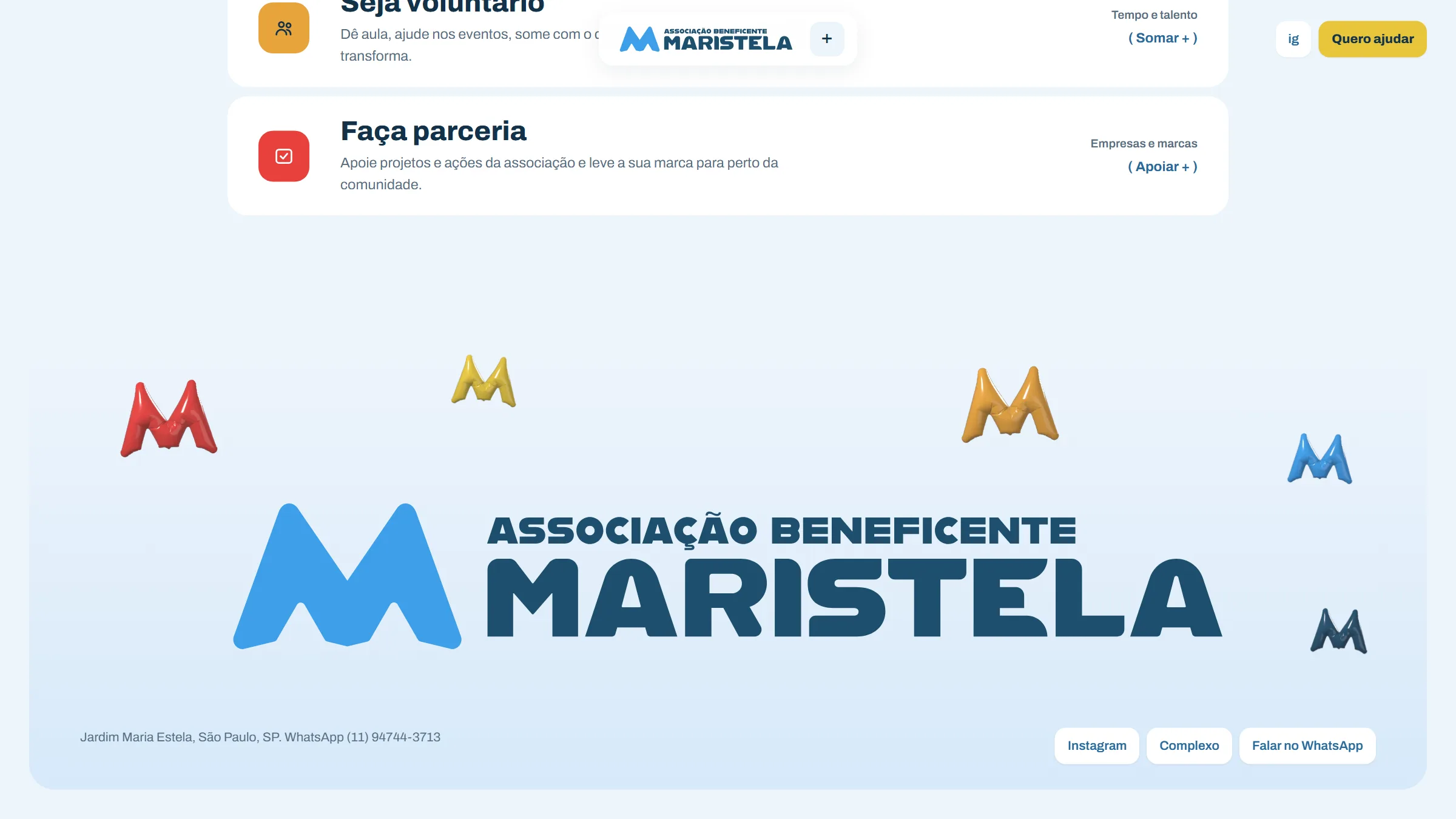 Maristela · Site, site · associação (projeto da CHAVES), imagem 6 de 7
